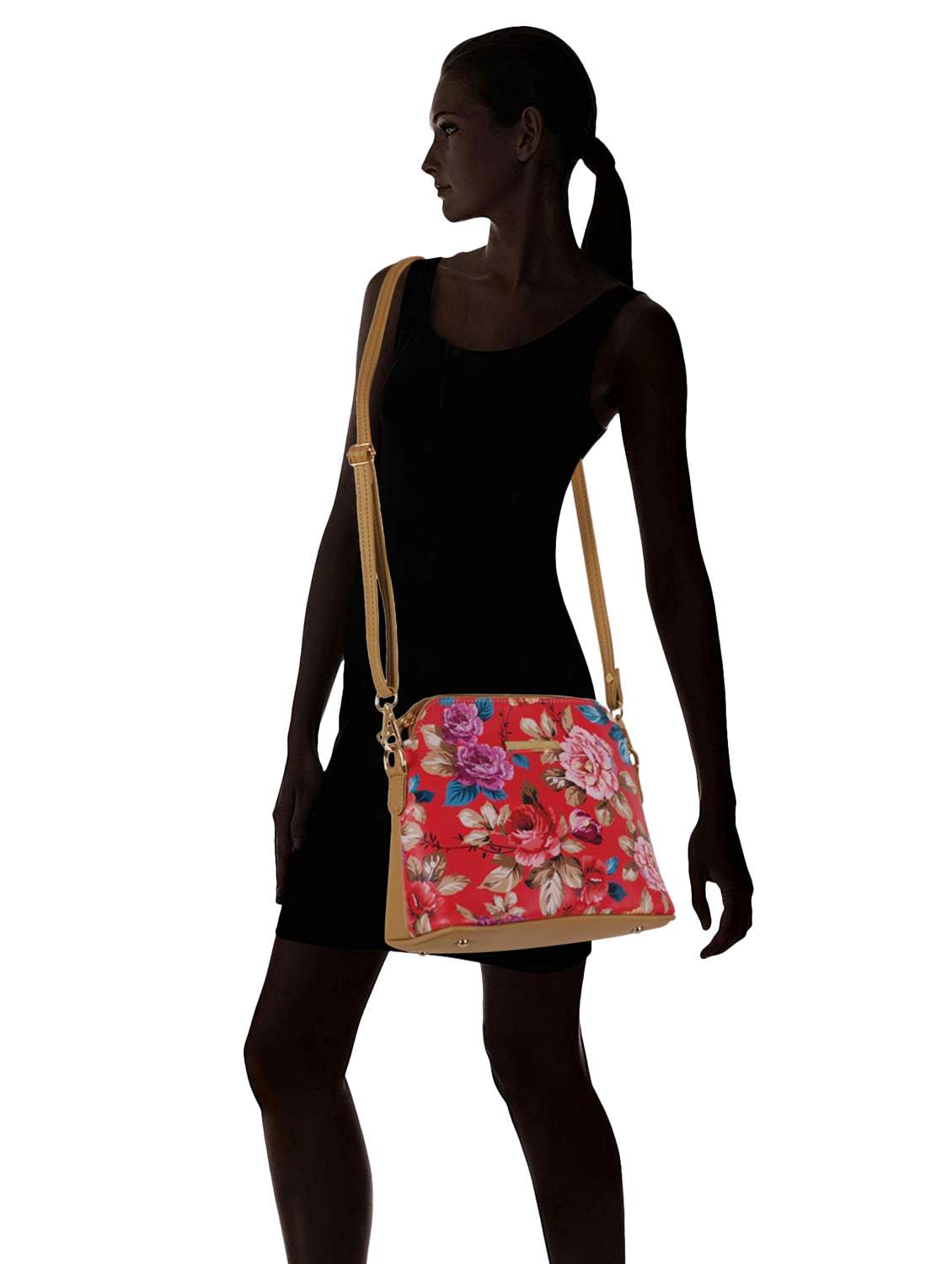 beige leatherette (pu) sling bag - 19108469 - Standard Image - 7