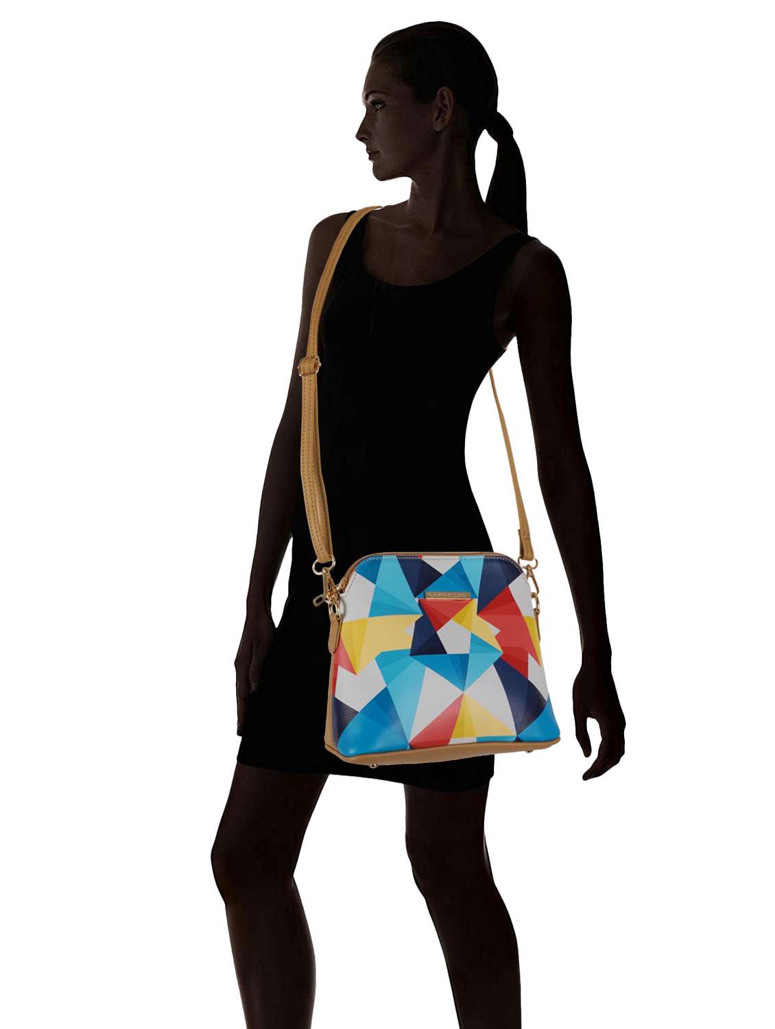beige leatherette (pu) sling bag - 19108470 - Standard Image - 7