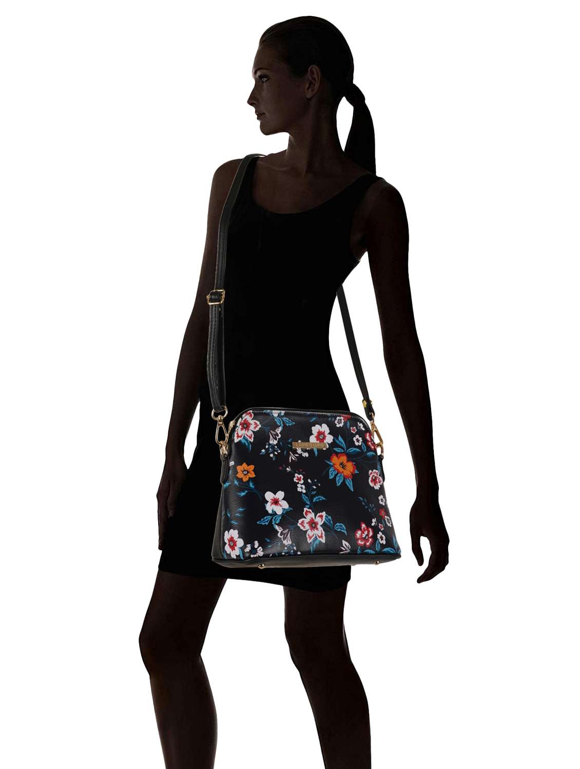 black leatherette (pu) sling bag - 19108474 - Standard Image - 7