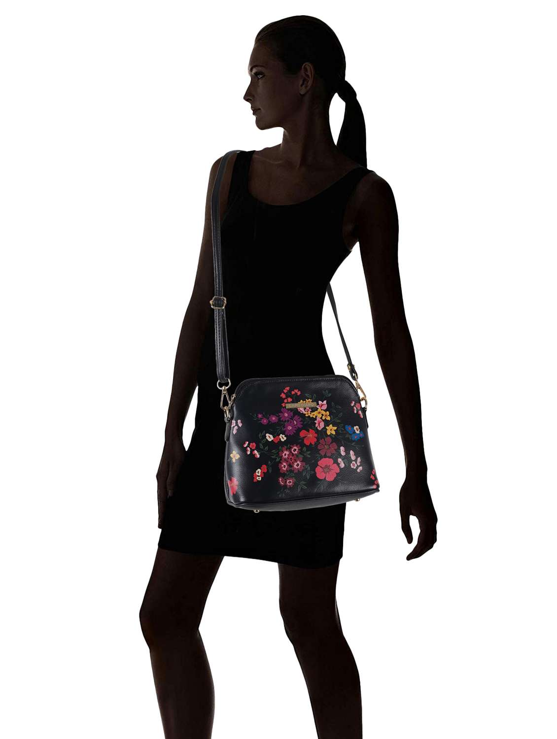 black leatherette (pu) sling bag - 19108475 - Standard Image - 7