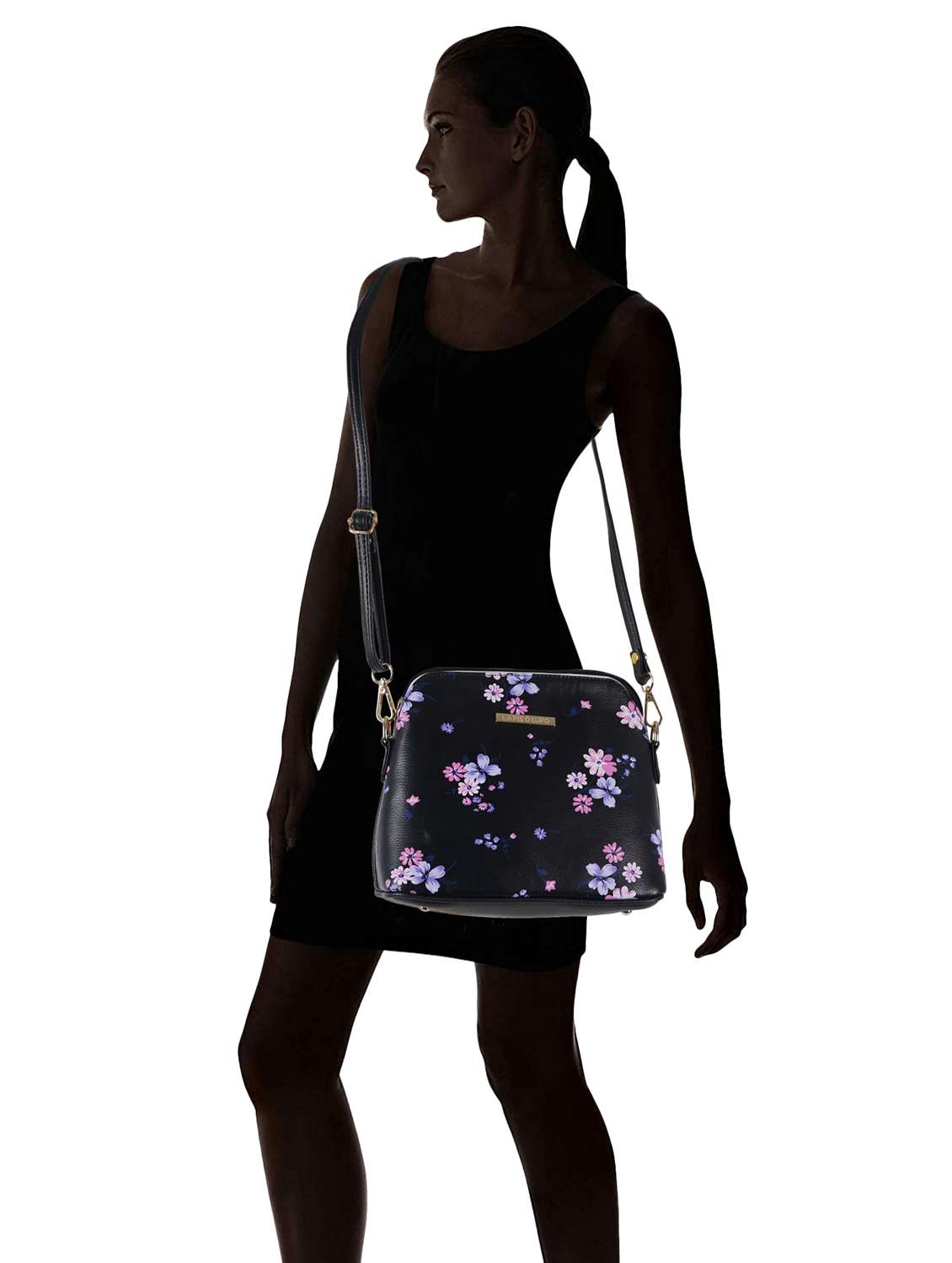 black leatherette (pu) sling bag - 19108476 - Standard Image - 7
