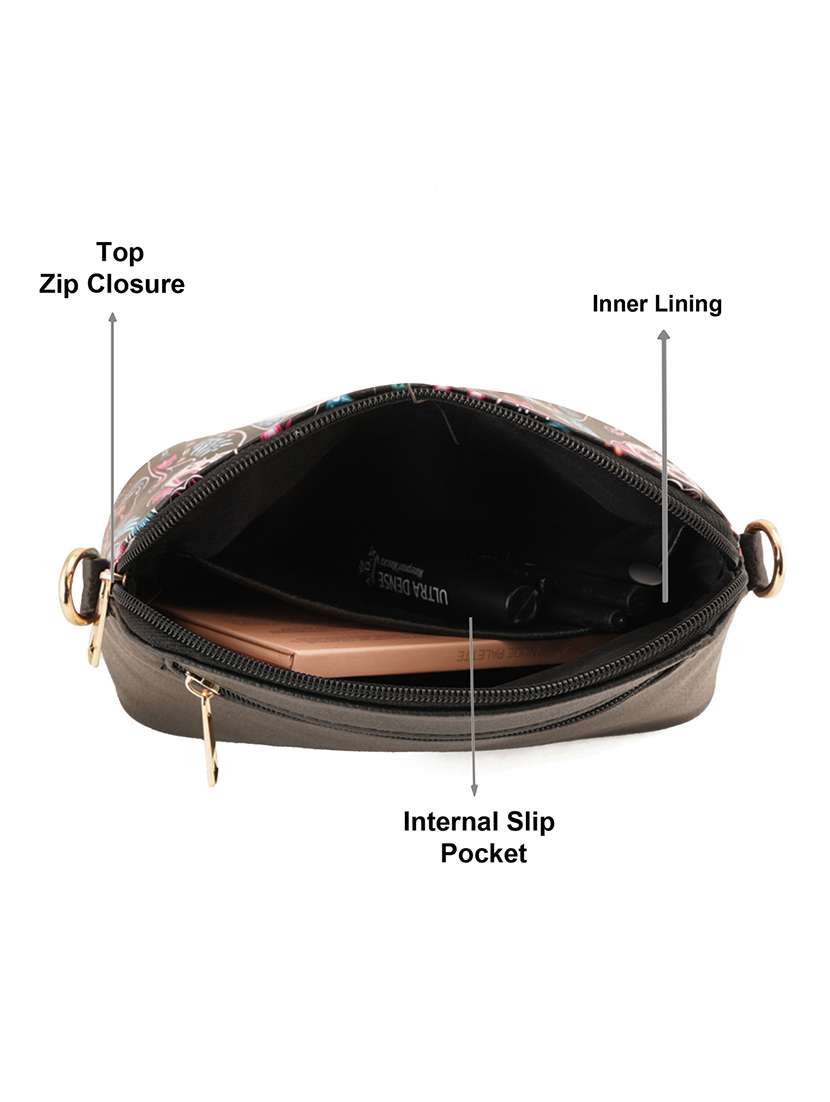 black leatherette (pu) sling bag - 19108487 - Standard Image - 2