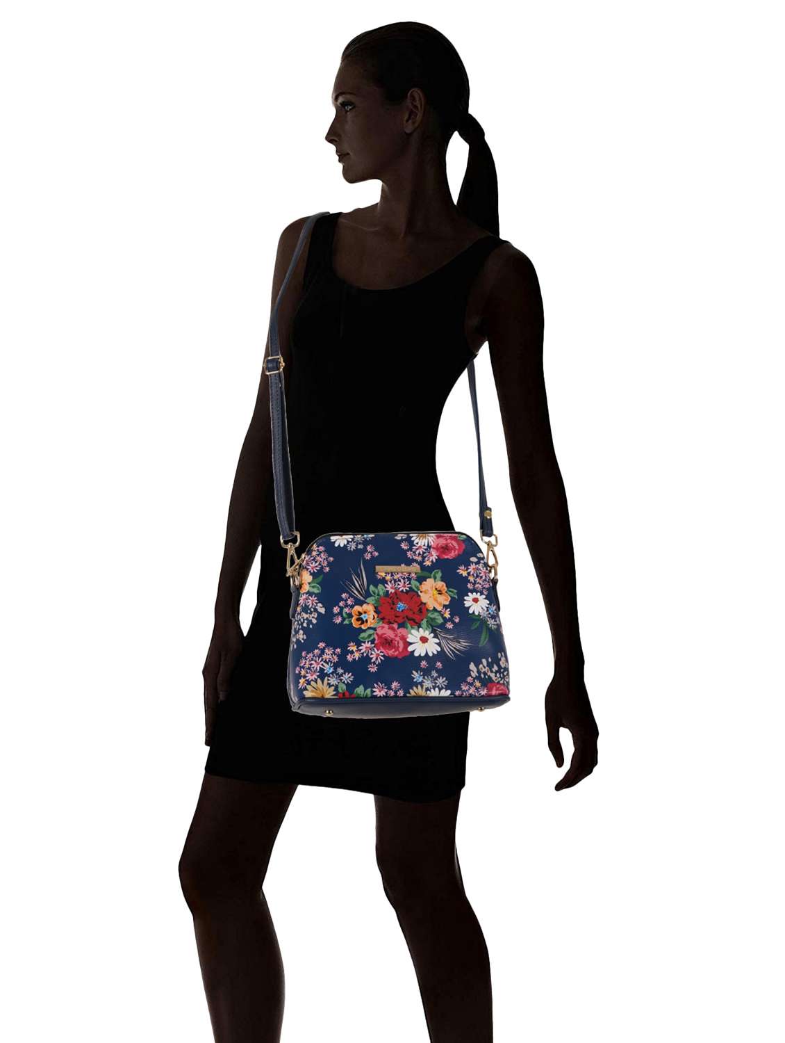 multi coloured leatherette (pu) regular sling bag - 19108495 - Standard Image - 7