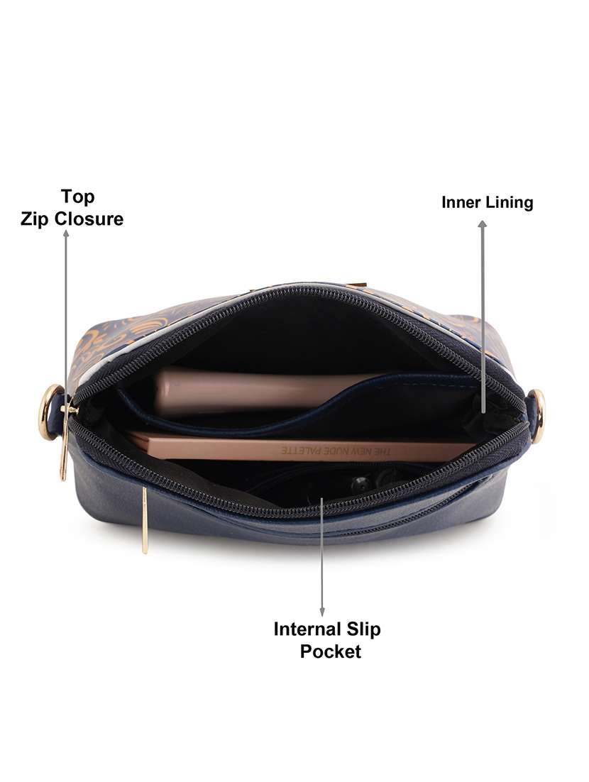 multi coloured leatherette (pu) regular sling bag - 19108500 - Standard Image - 2