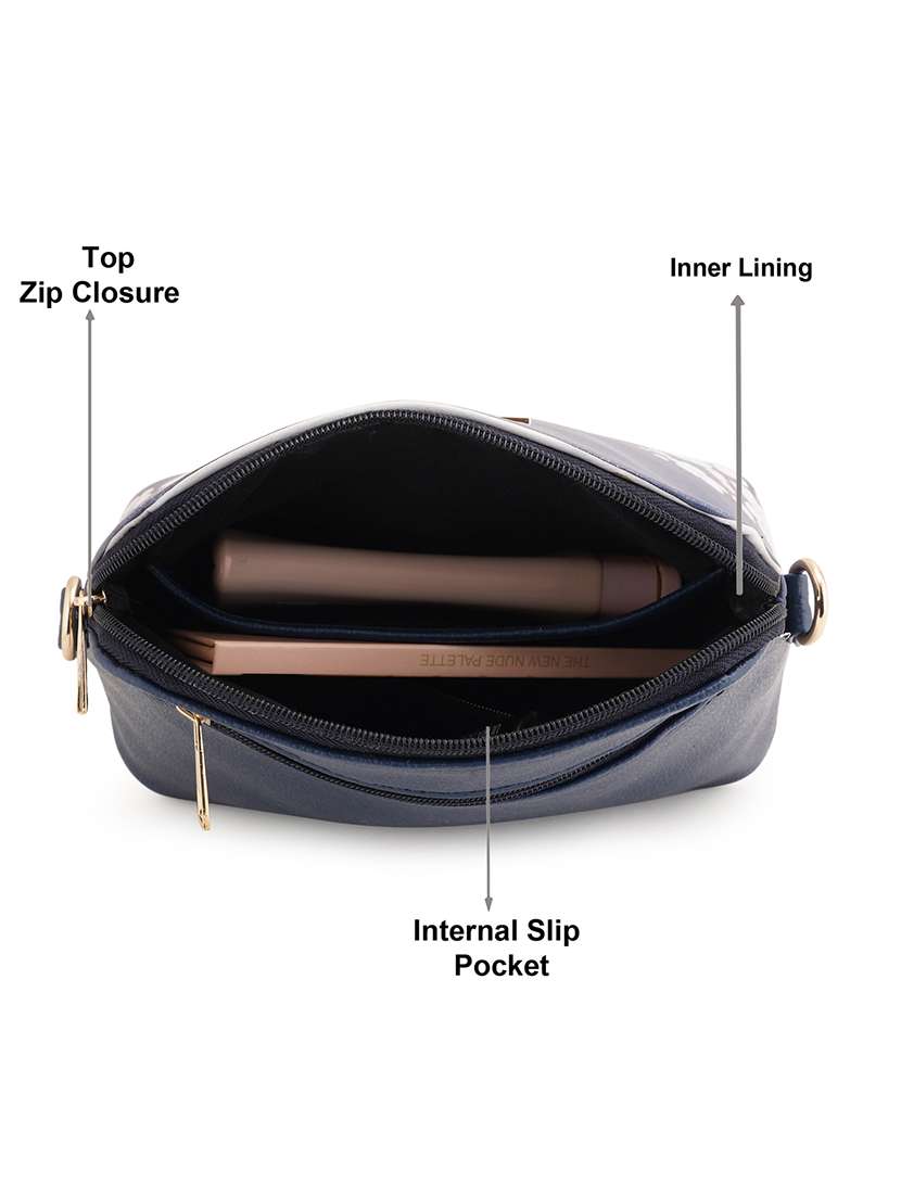 multi coloured leatherette (pu) regular sling bag - 19108501 - Standard Image - 2