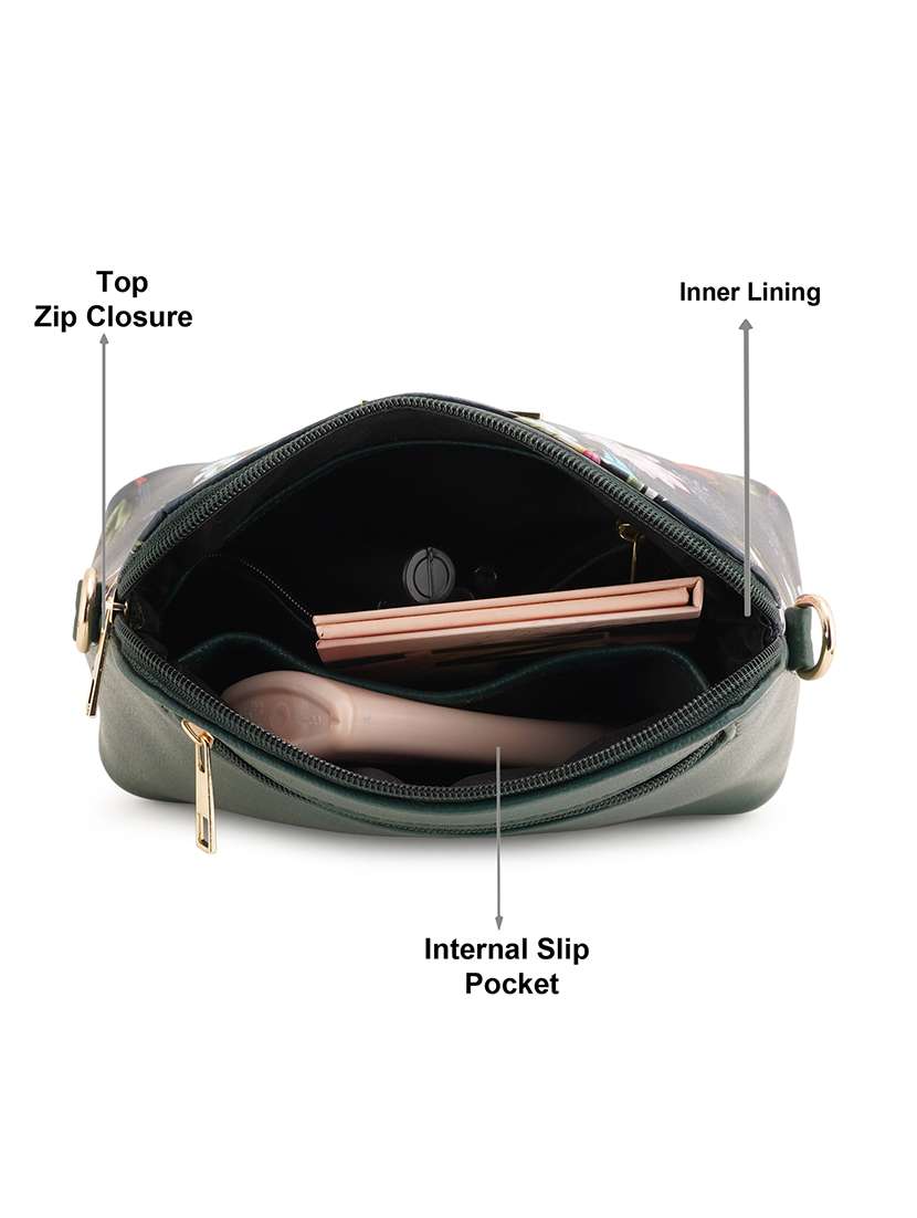 multi coloured leatherette (pu) regular sling bag - 19108502 - Standard Image - 2