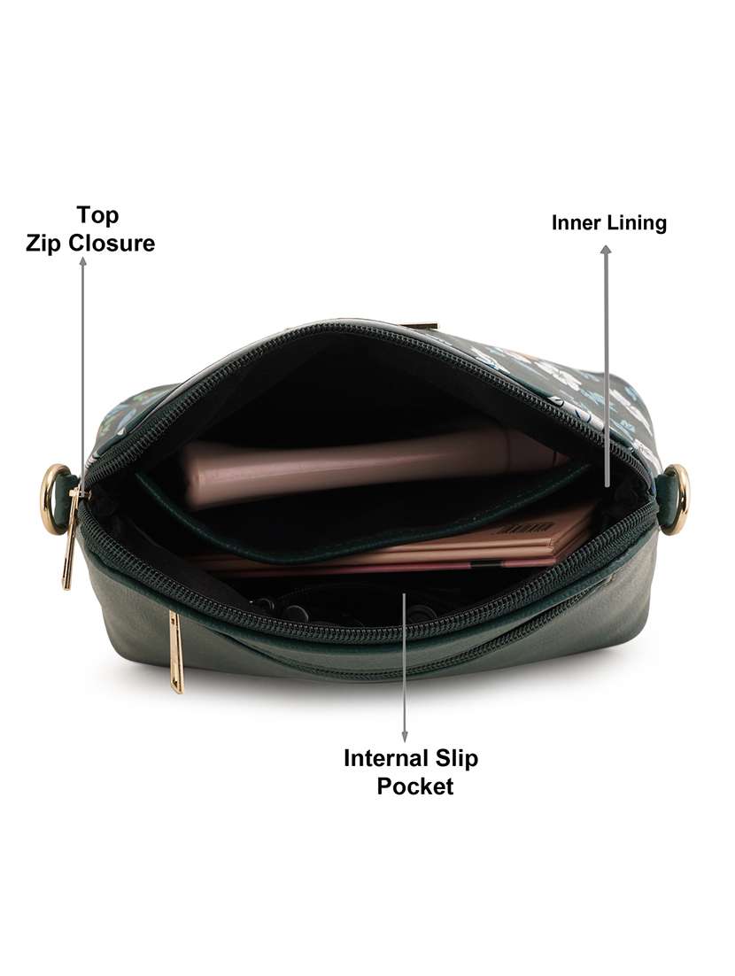 multi coloured leatherette (pu) regular sling bag - 19108503 - Standard Image - 2