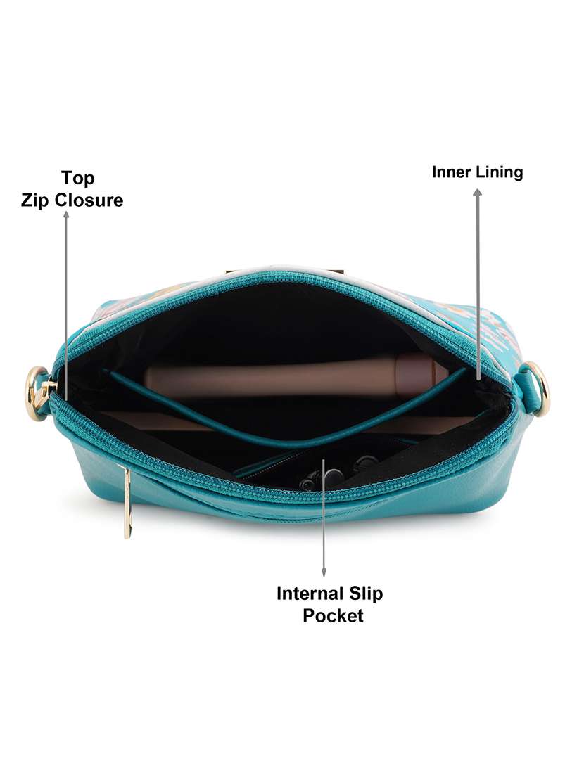 multi coloured leatherette (pu) regular sling bag - 19108507 - Standard Image - 2
