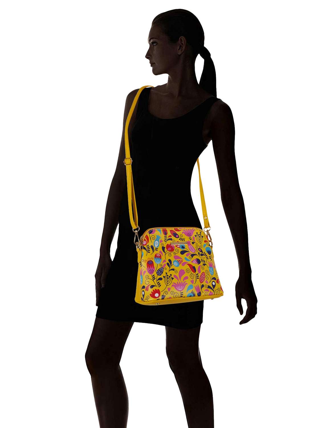 multi coloured leatherette (pu) regular sling bag - 19108511 - Standard Image - 7