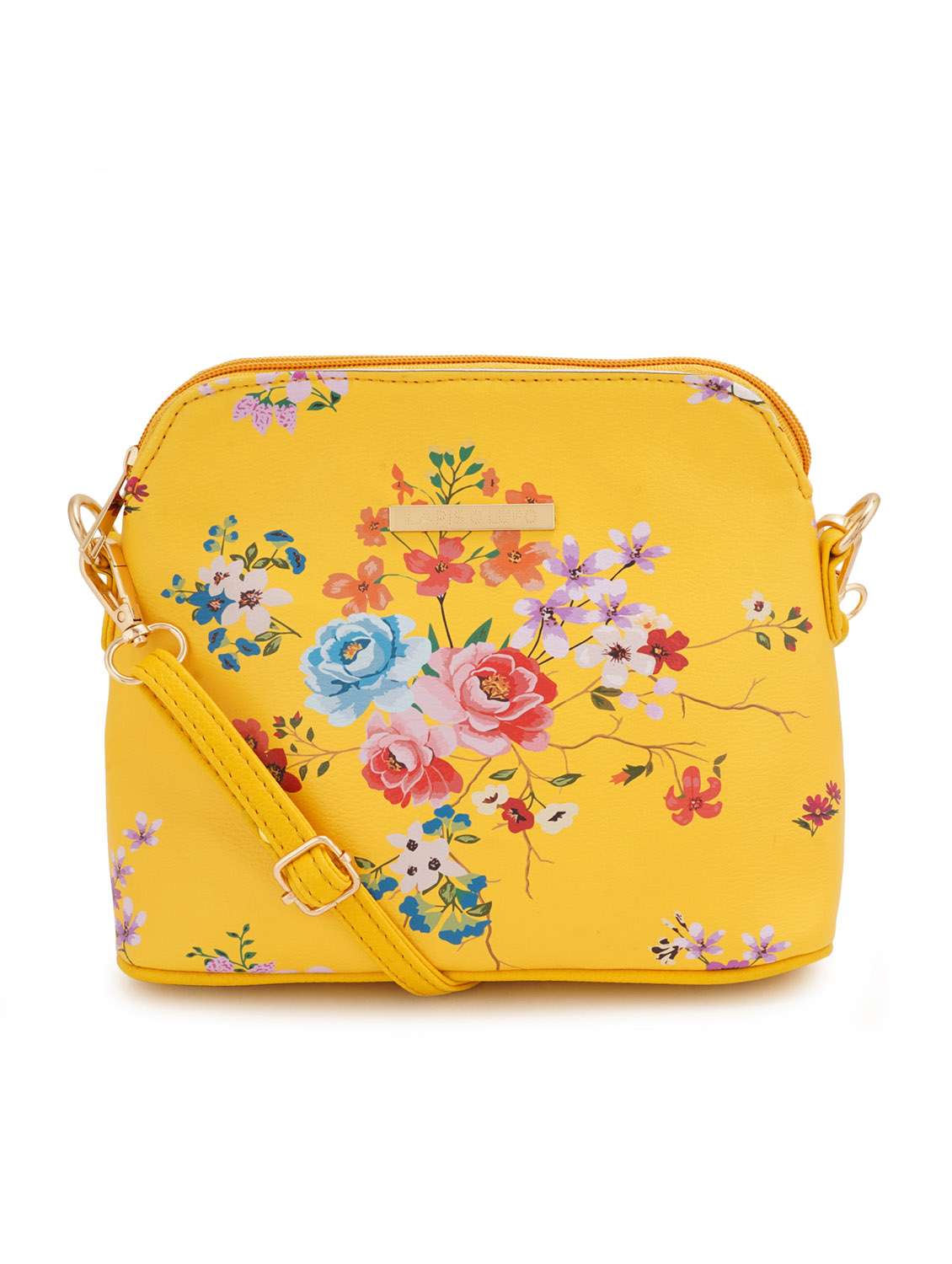 multi coloured leatherette (pu) regular sling bag