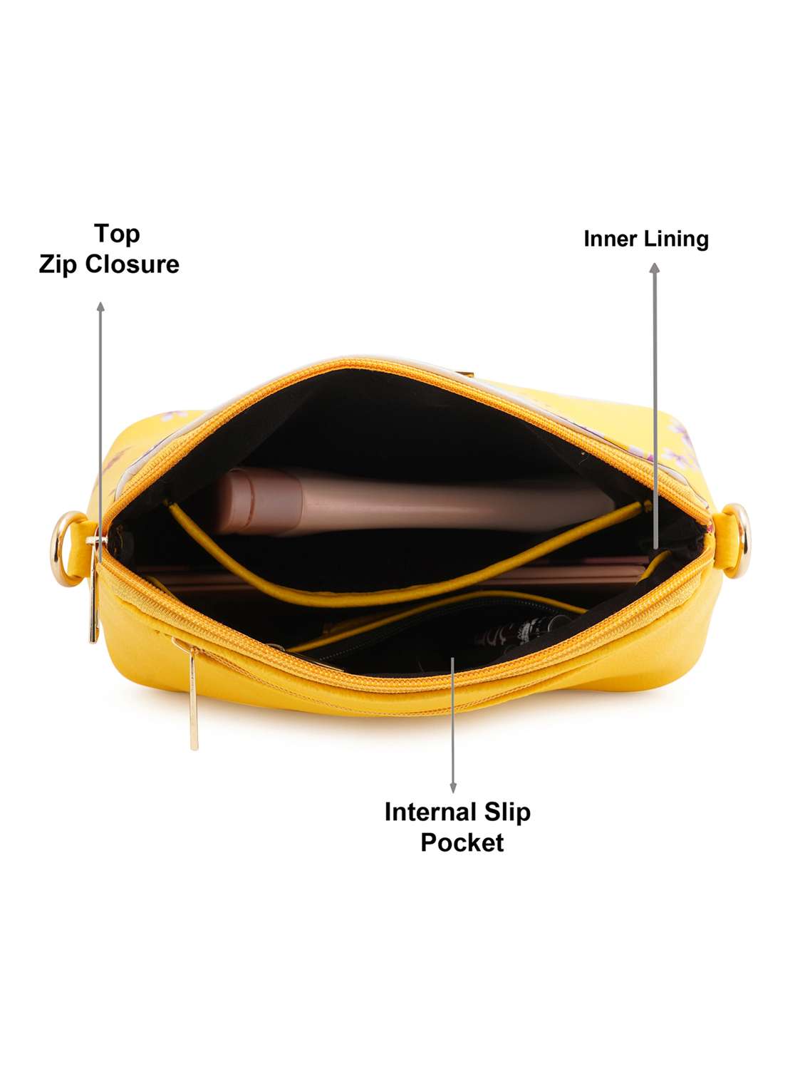 multi coloured leatherette (pu) regular sling bag - 19108512 - Standard Image - 2