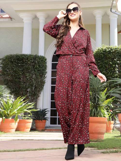 women's wrap collared top - 19109002 - Standard Image - 0