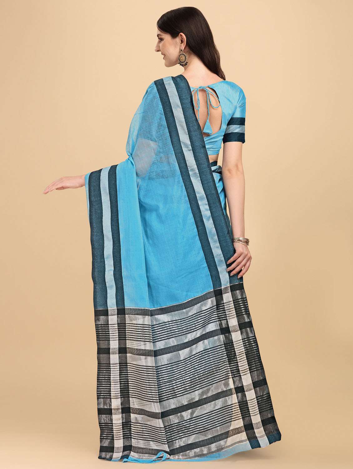 self design zari work woven saree with blouse - 19109783 - Standard Image - 2