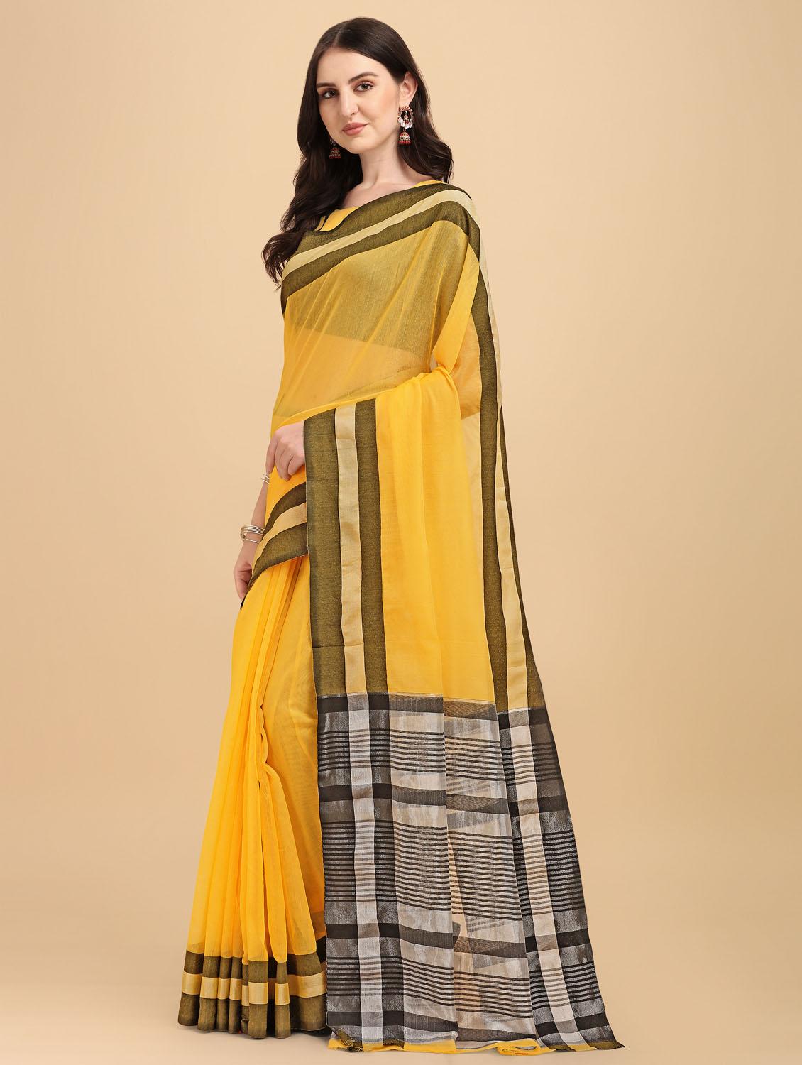 self design woven saree with blouse - 19109784 - Standard Image - 2