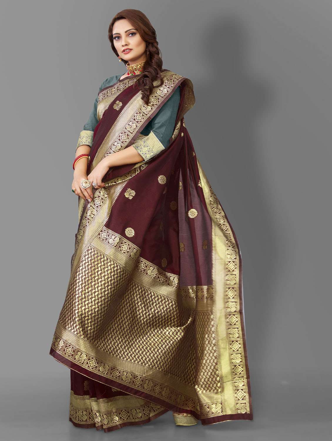 women's banarasi saree - 19109790 - Standard Image - 2