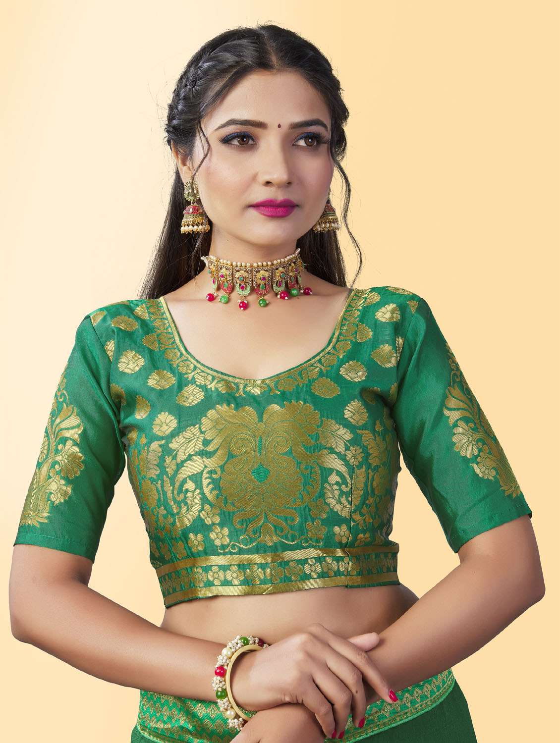 women's bordered royal blue colored saree - 19109812 - Standard Image - 2
