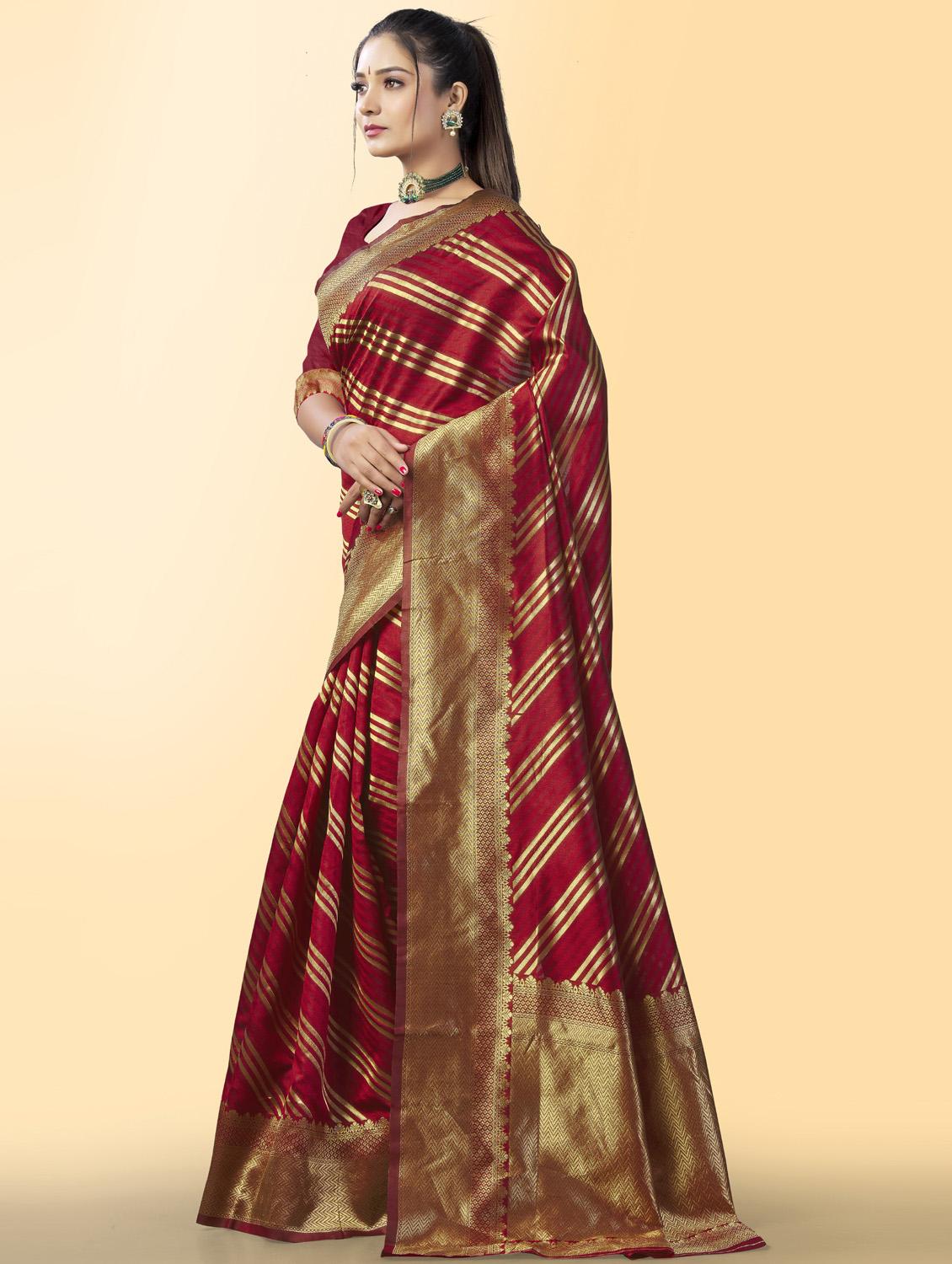 self design woven saree - 19109846 - Standard Image - 2