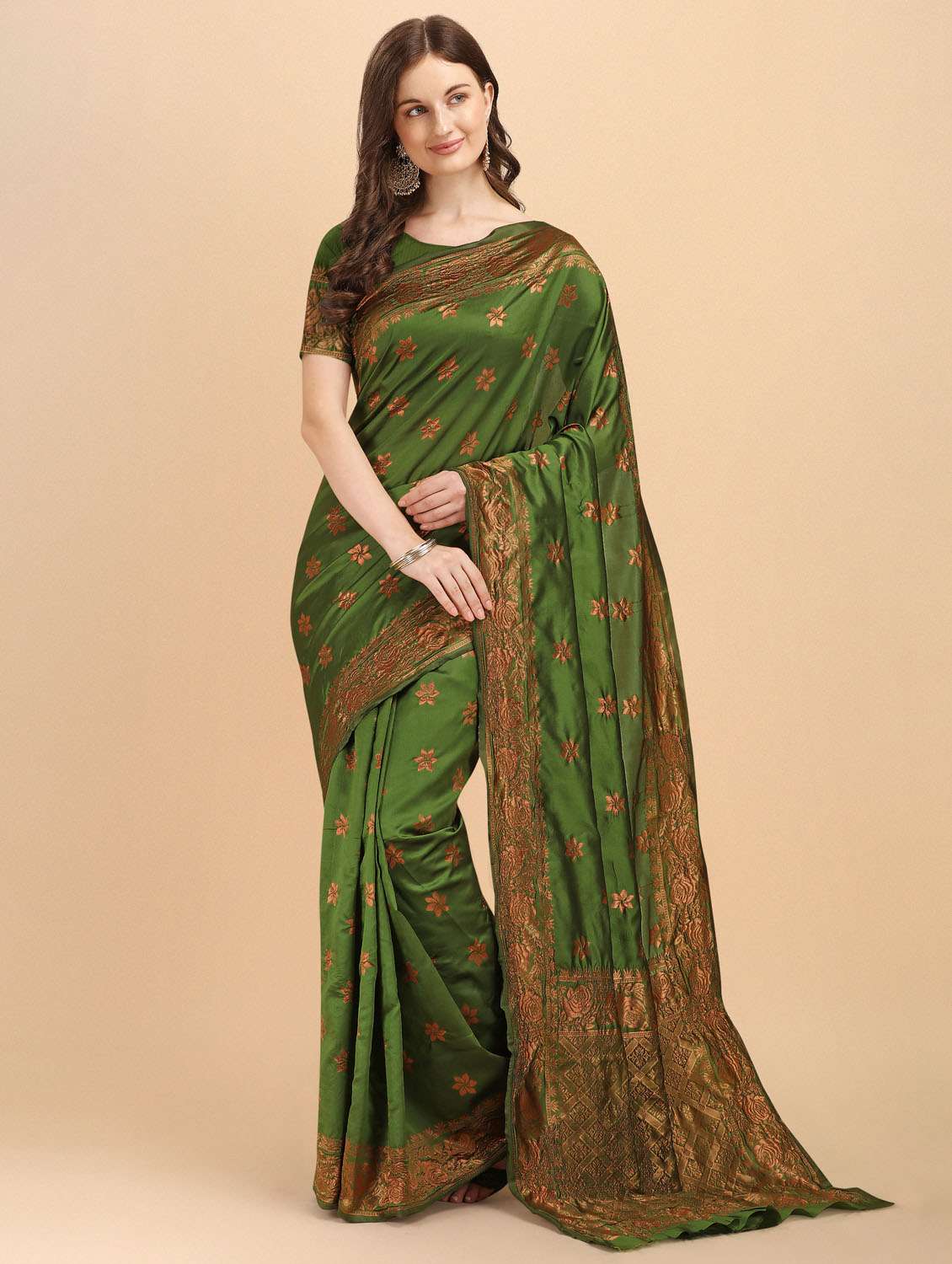women self design bordered saree - 19109957 -  Standard Image - 2