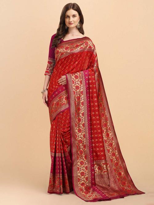 women's banarasi saree - 19110158 - Standard Image - 0