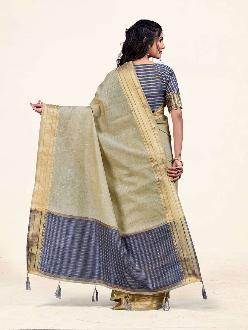 women's self design beige colored saree - 19110607 - Standard Image - 2