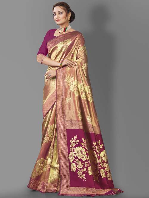 women's self design magenta colored saree - 19110761 -  Standard Image - 0