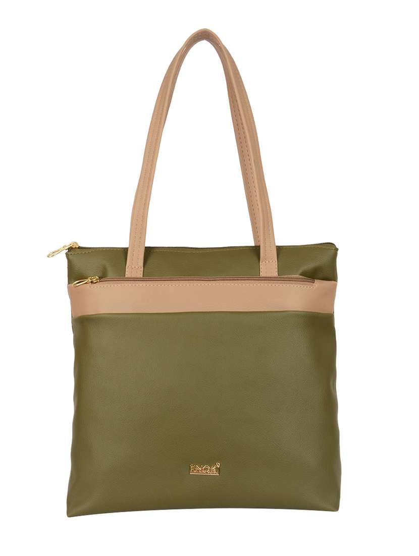 green pvc handbag