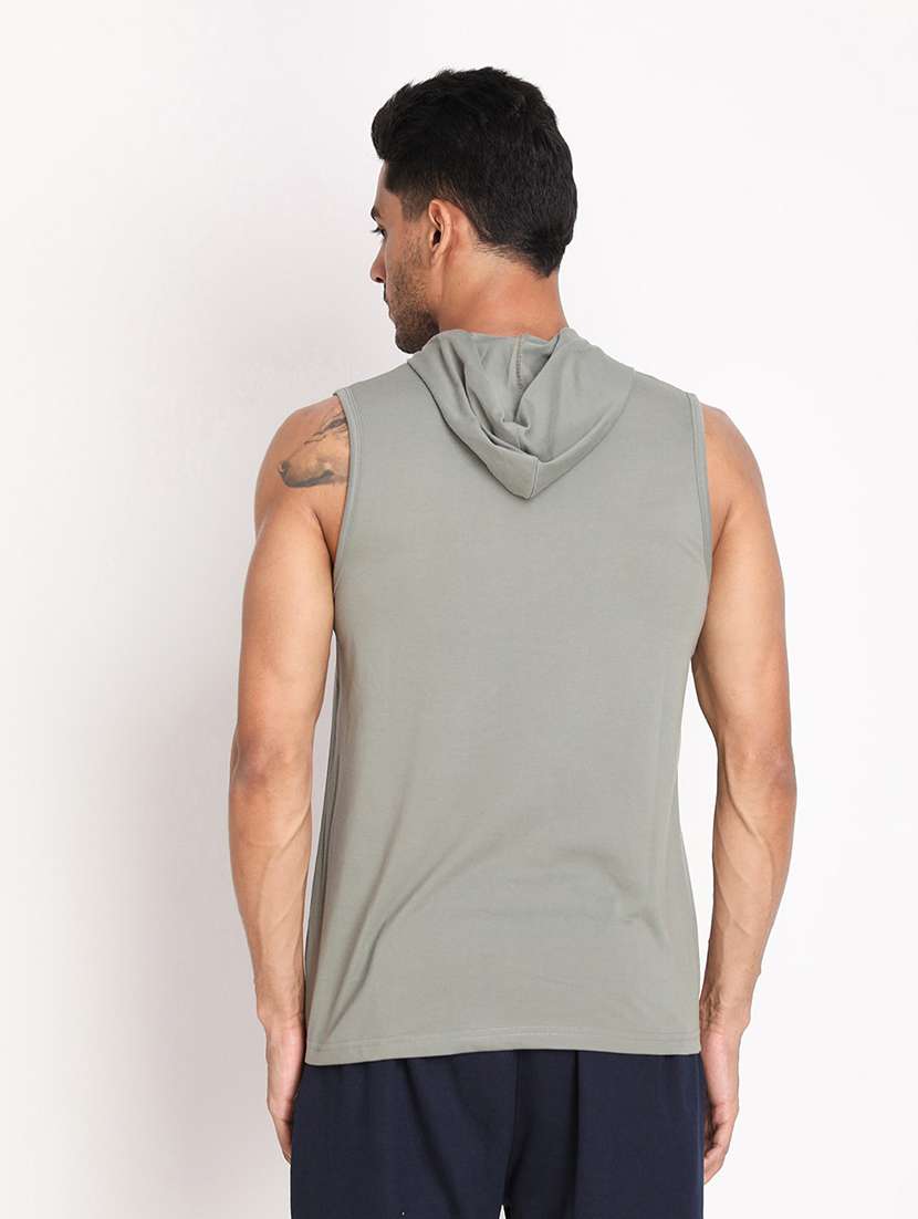 hooded neck solid t-shirt  - 19111862 -  Standard Image - 2
