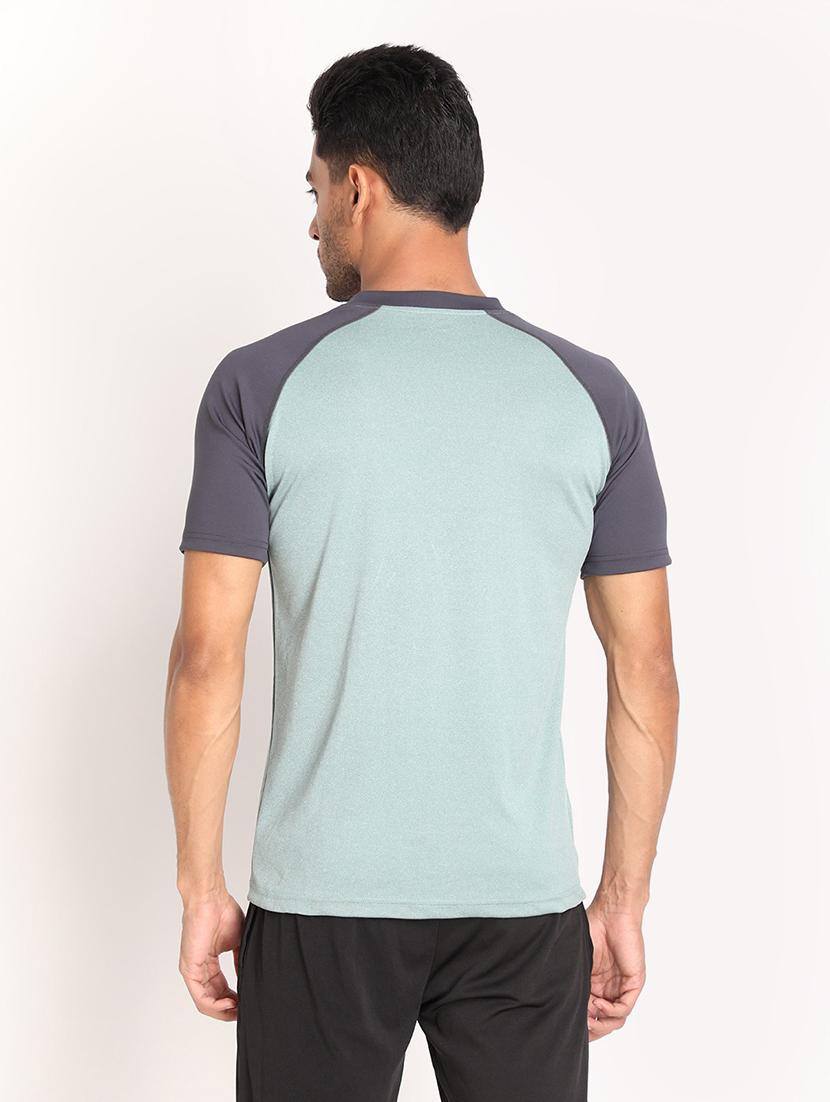 henley neck solid t-shirt - 19111996 - Standard Image - 2