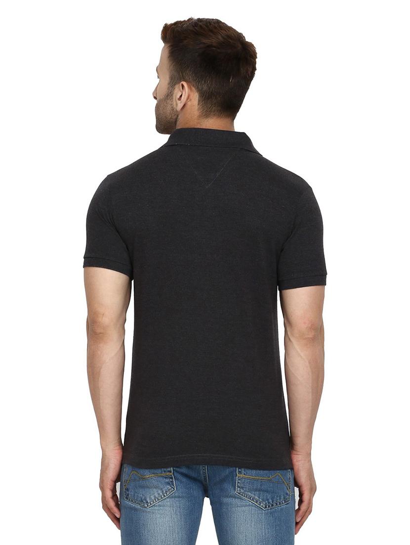 polo neck solid t-shirt - 19112129 - Standard Image - 2
