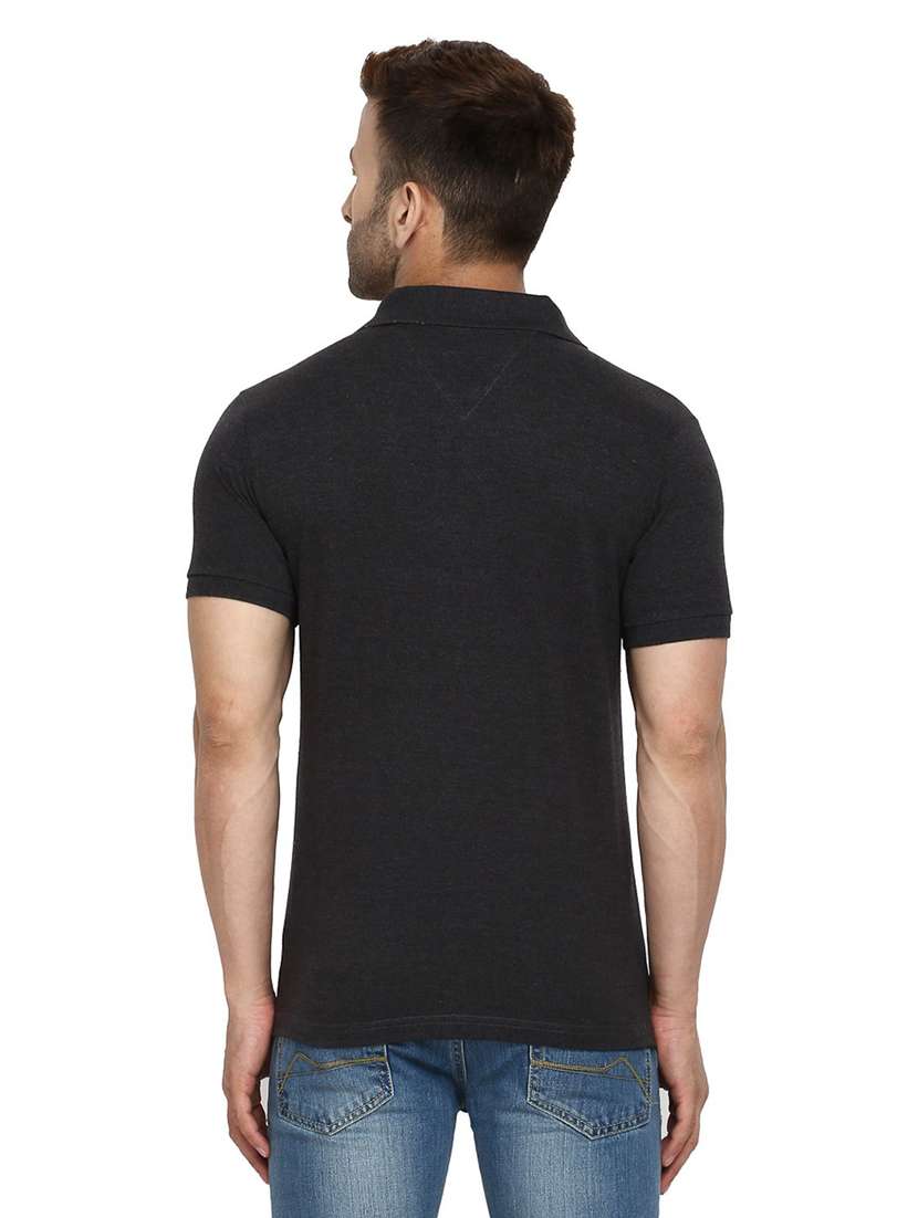 polo neck solid t-shirt - 19112130 - Standard Image - 2