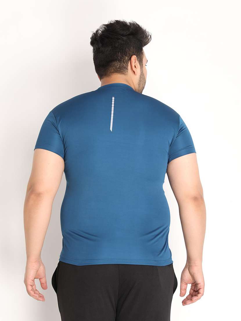 round neck solid t-shirt - 19112305 - Standard Image - 2