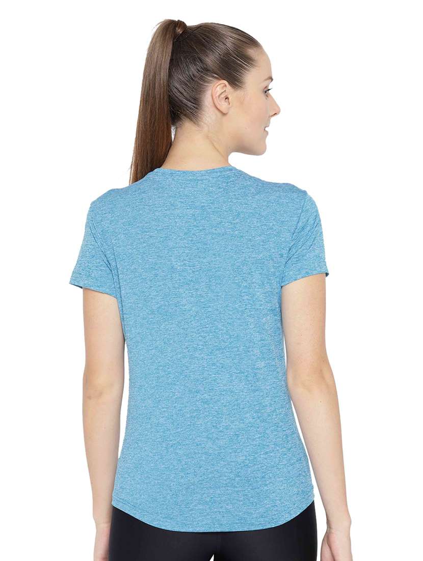 women's plain round neck t-shirt - 19112941 - Standard Image - 2