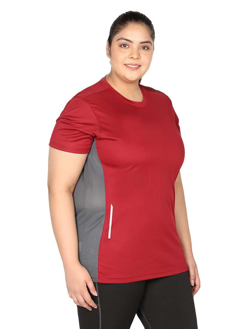 women's color block crew neck t-shirt - 19113136 -  Standard Image - 2