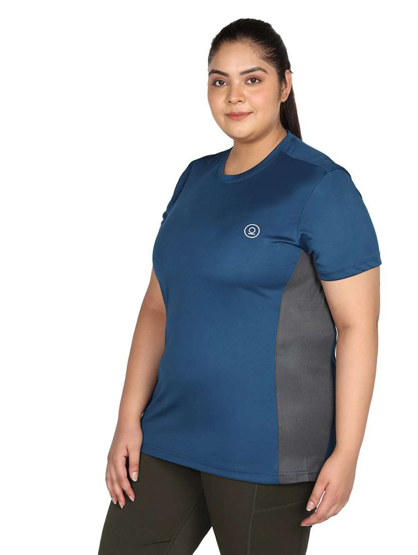 women's color block crew neck t-shirt - 19113143 -  Standard Image - 2