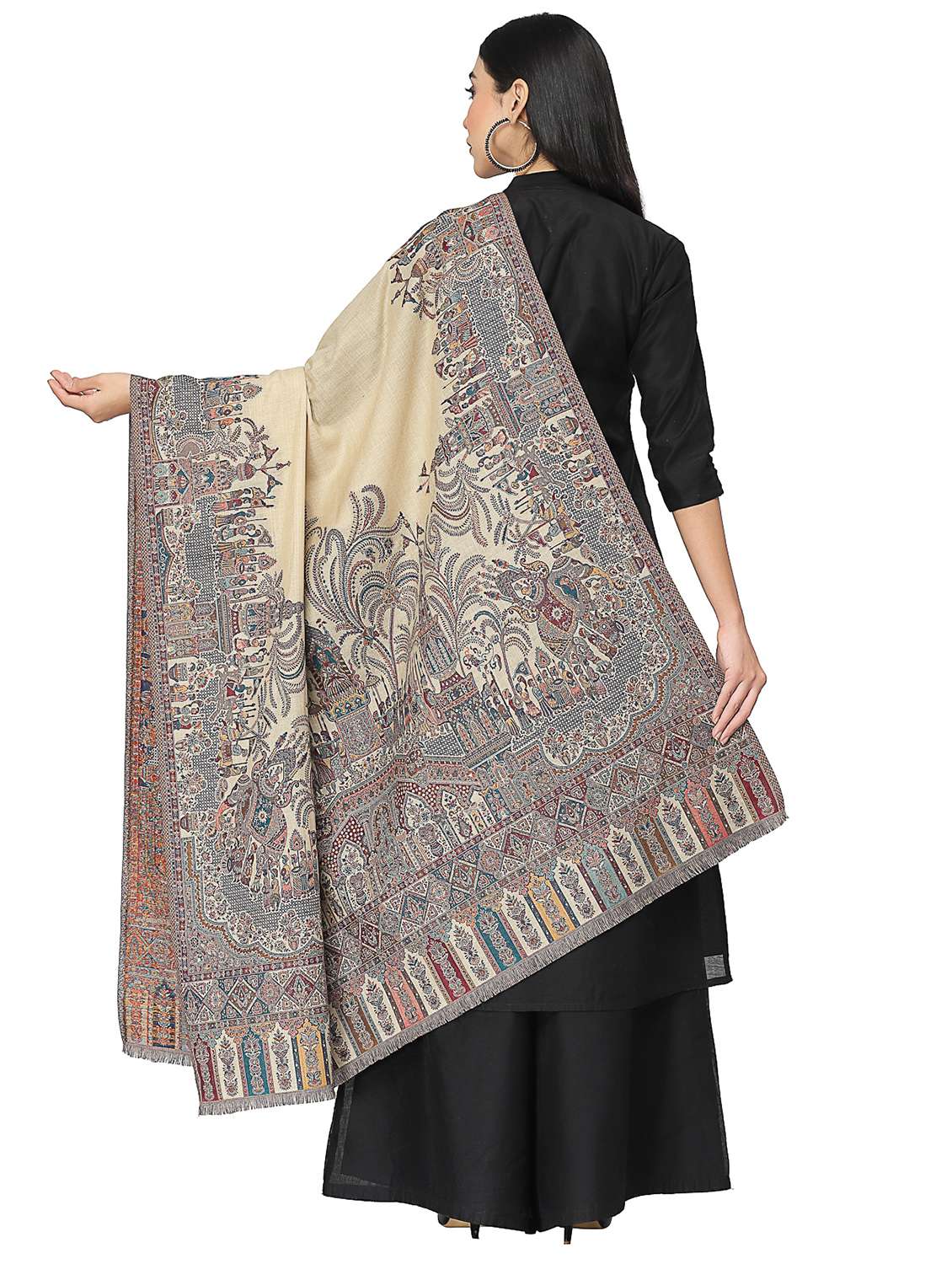women's self design shawl - 19113235 -  Standard Image - 2