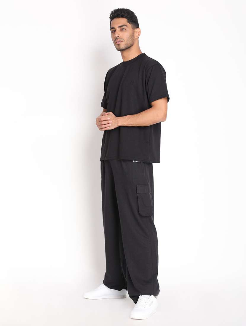 black cotton track suit - 19113690 -  Standard Image - 2