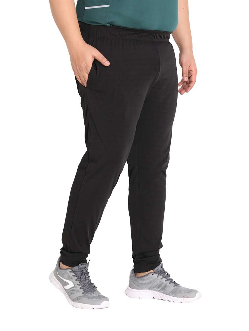 black polyester full length track pant - 19115433 - Standard Image - 2