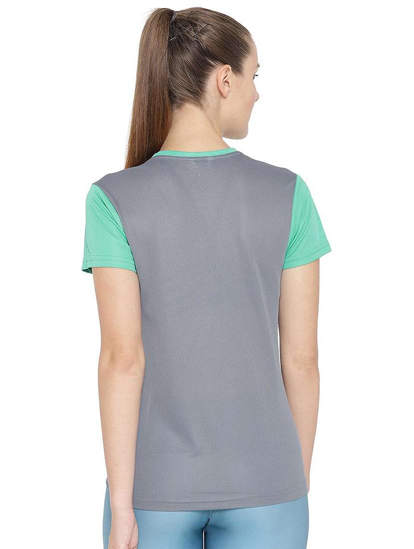 women's color block round neck t-shirt - 19116258 -  Standard Image - 2