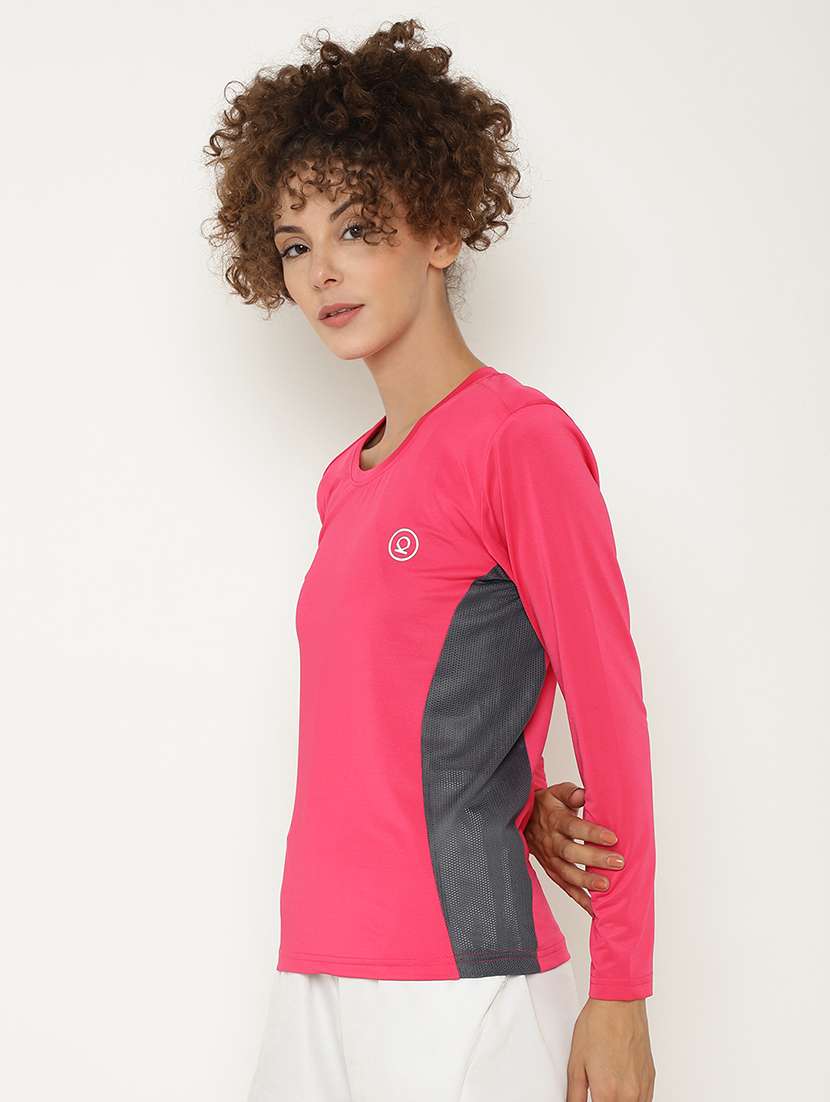 women's color block crew neck t-shirt