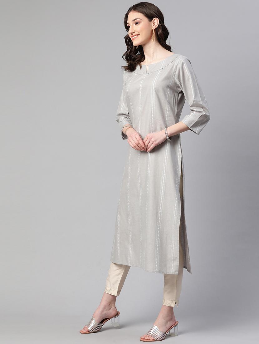 women's straight kurta - 19116934 - Standard Image - 2