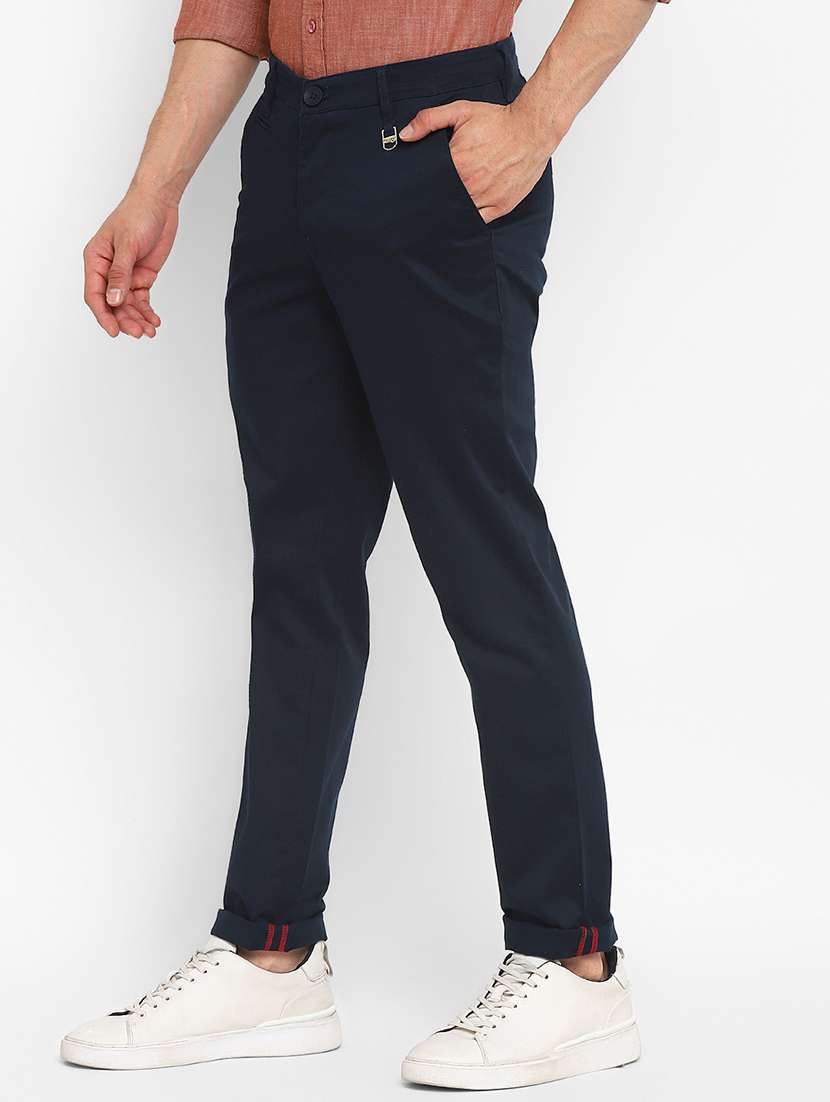 mid rise flat front casual trouser - 19117177 -  Standard Image - 2