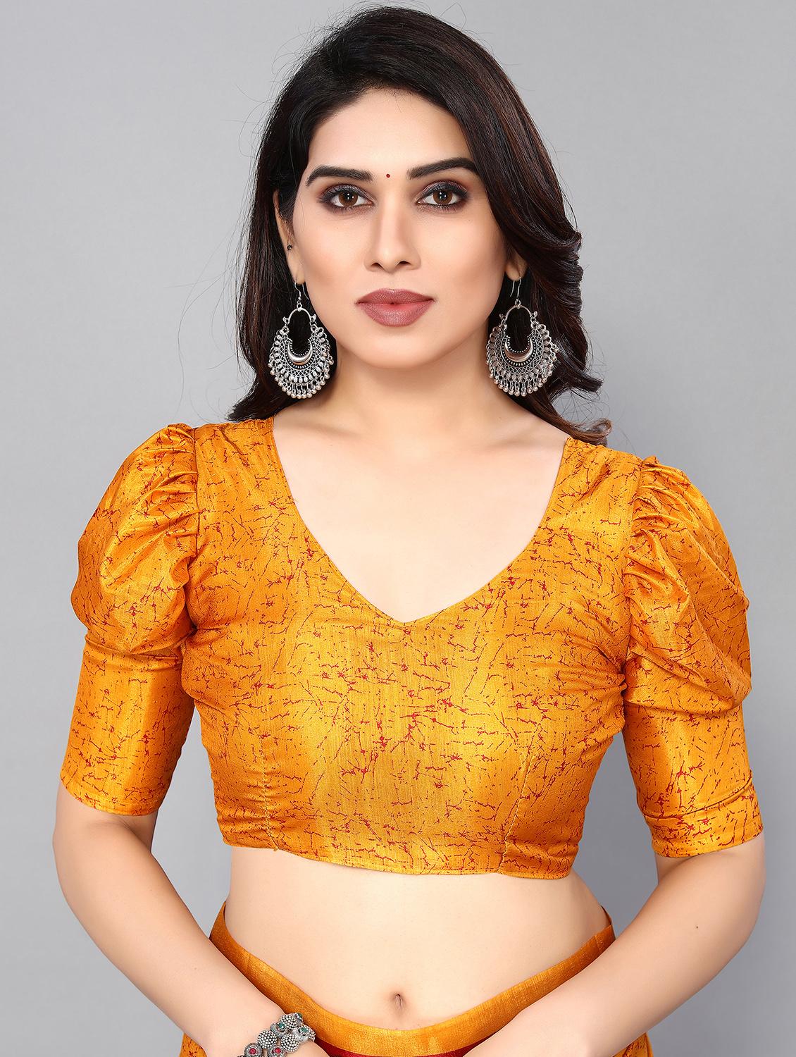yellow silk blend mysore saree with blouse - 19118506 - Standard Image - 2