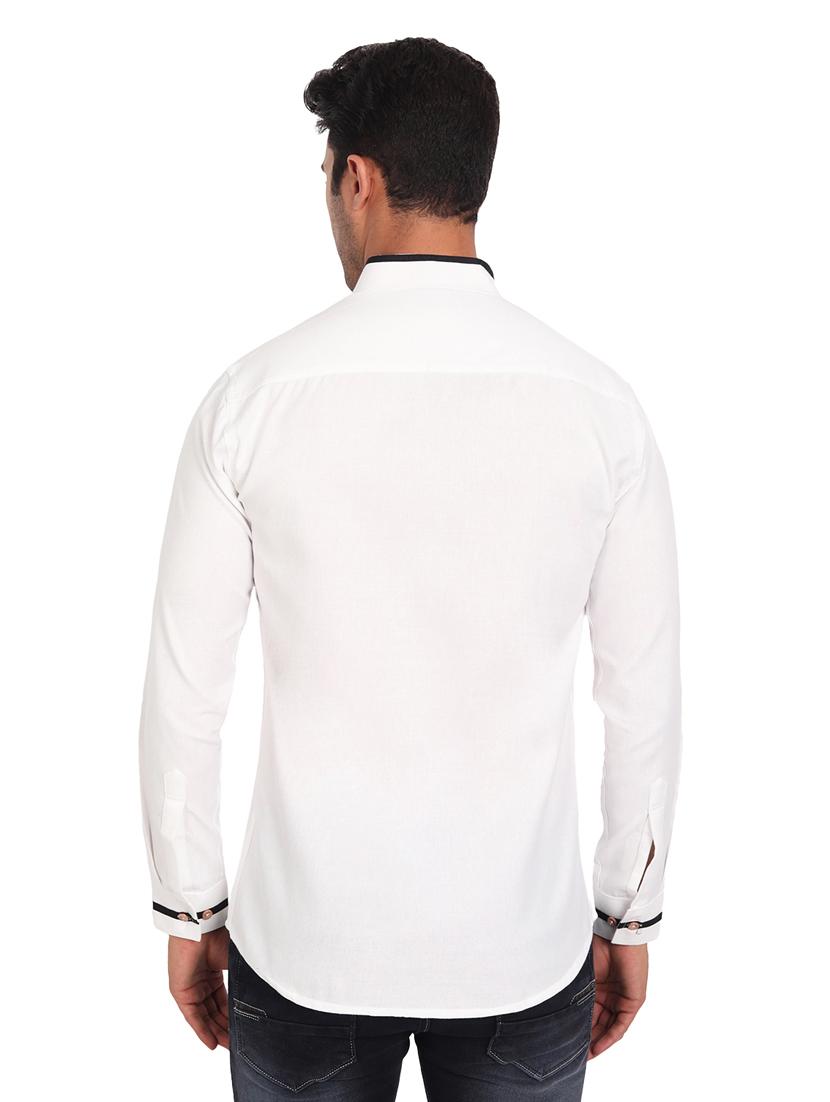 mens color block casual shirt - 19119460 - Standard Image - 7