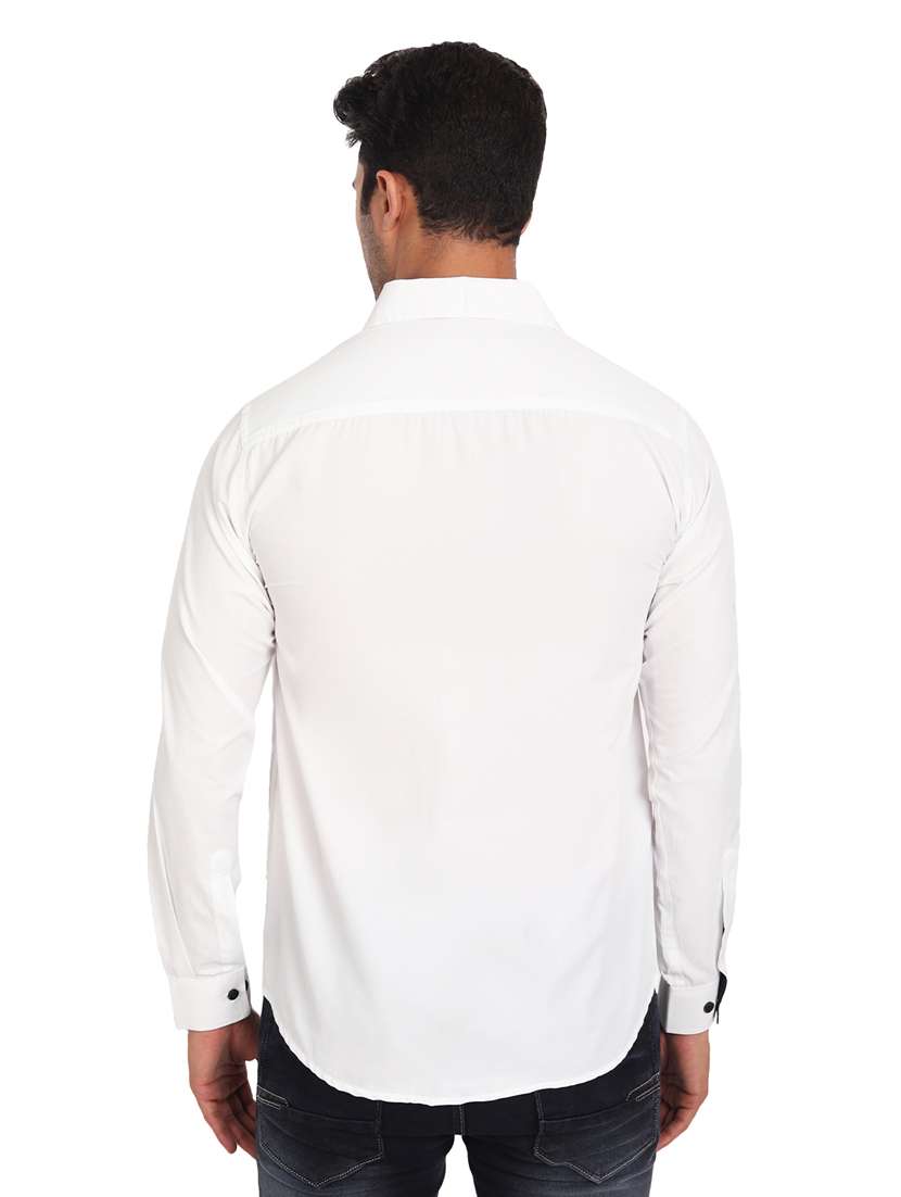 mens solid casual shirt - 19119462 -  Standard Image - 7
