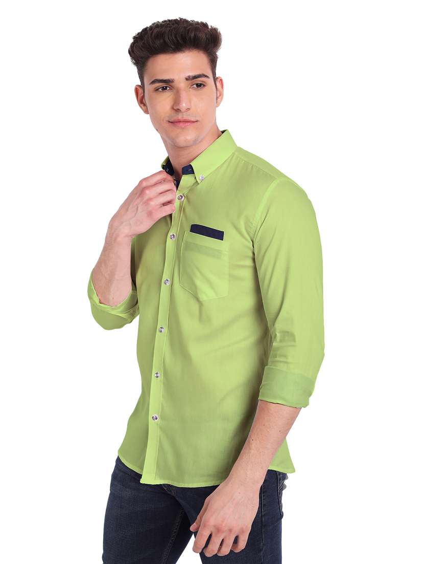 mens solid casual shirt - 19119480 - Standard Image - 2