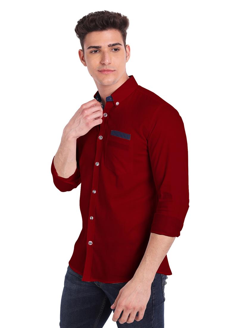 mens solid casual shirt - 19119485 - Standard Image - 2
