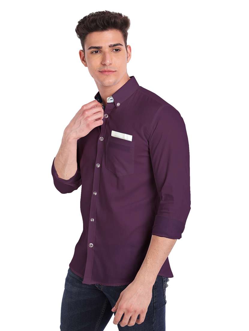 mens solid casual shirt - 19119486 -  Standard Image - 2