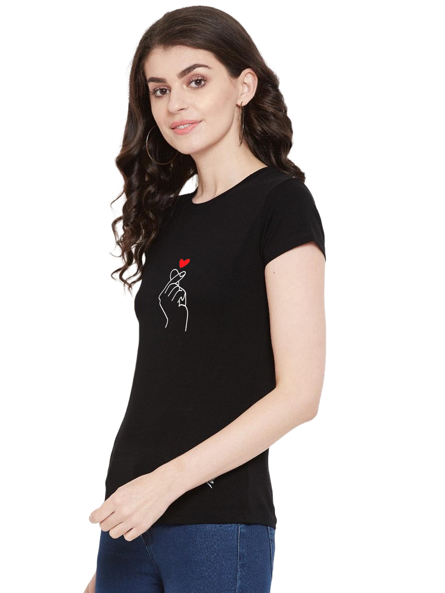 classy ravishing women short sleeve regular t-shirts (black) - 19120384 - Standard Image - 2