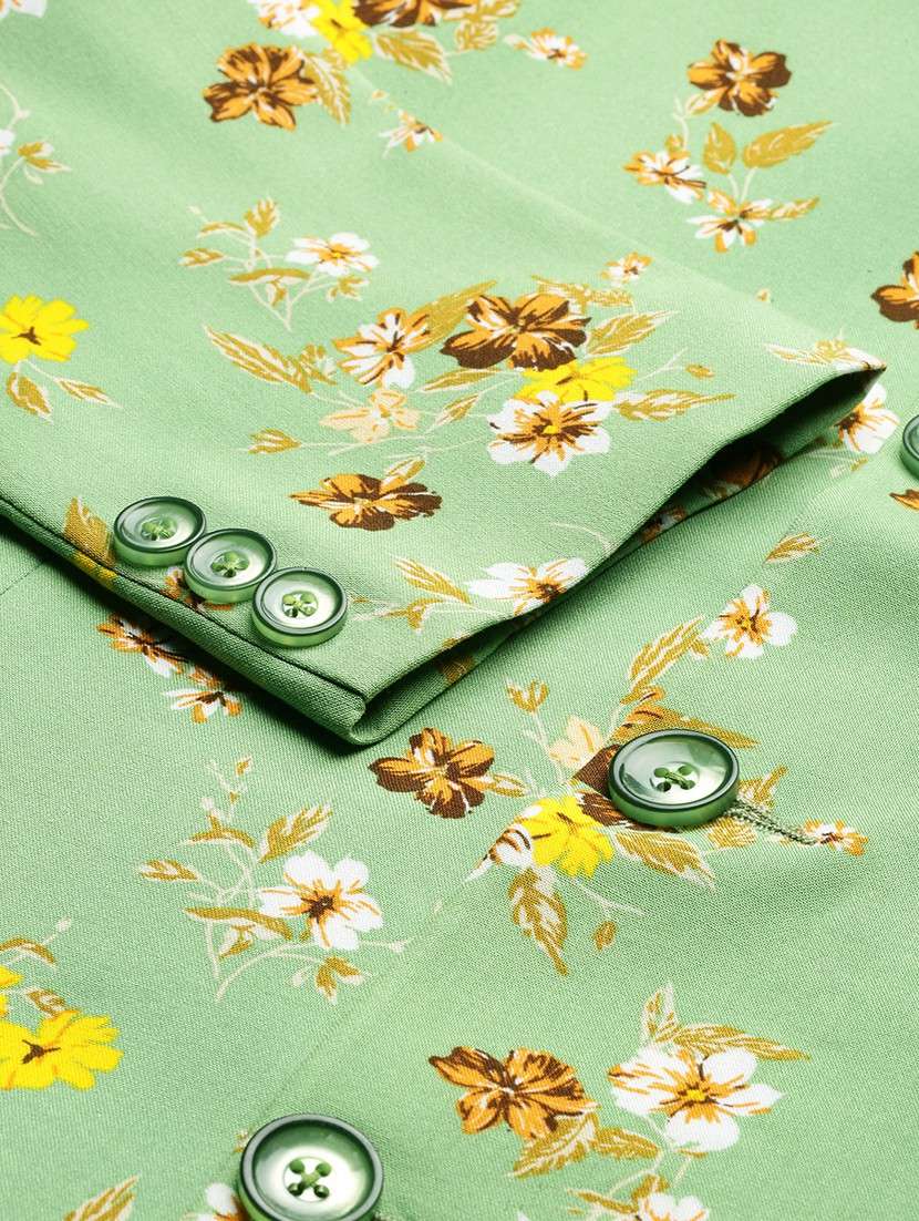 printed single breasted blazer - 19120622 -  Standard Image - 7