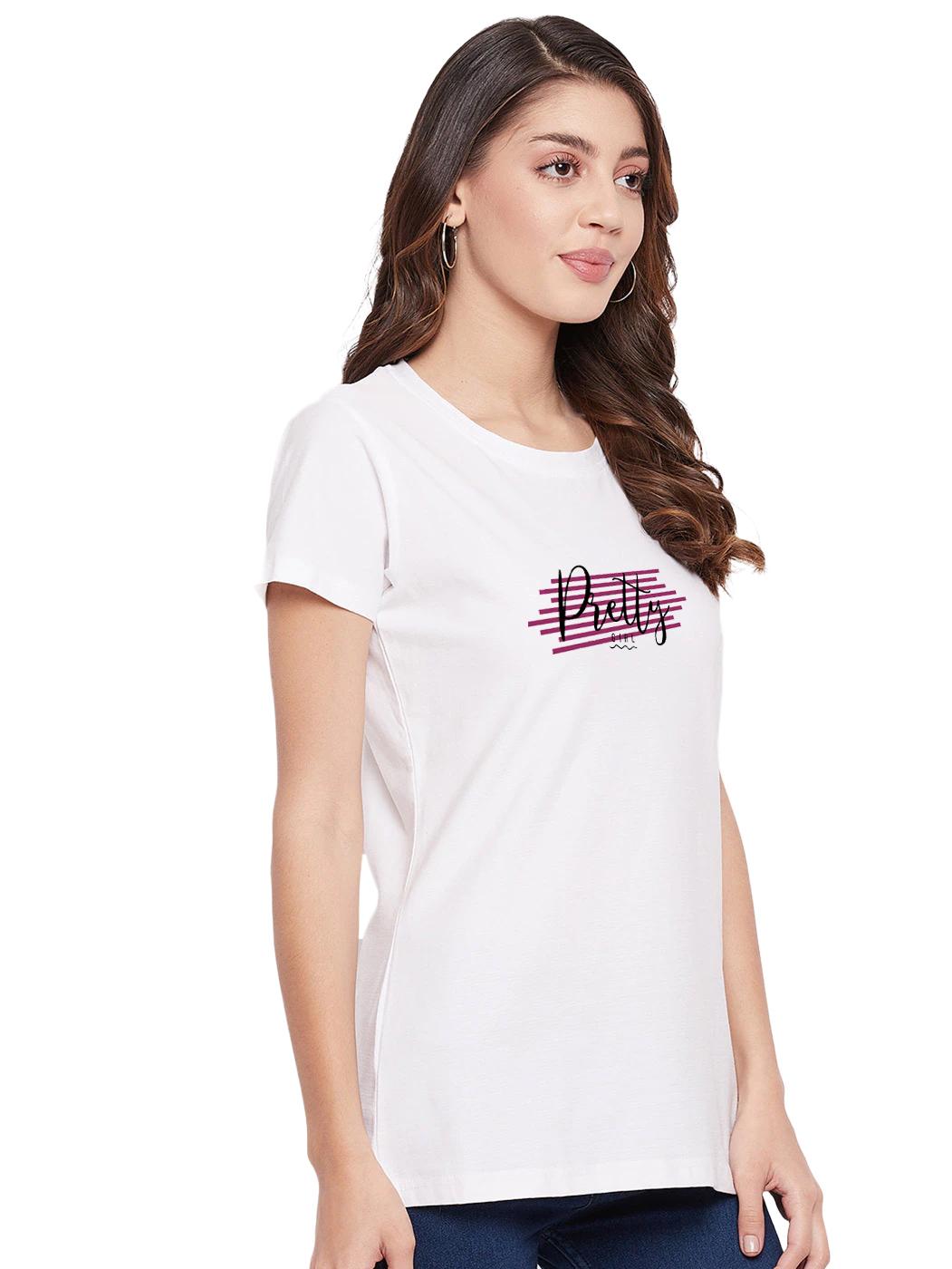 urbane glamorous women short sleeve causal t-shirt (white) - 19120665 - Standard Image - 2